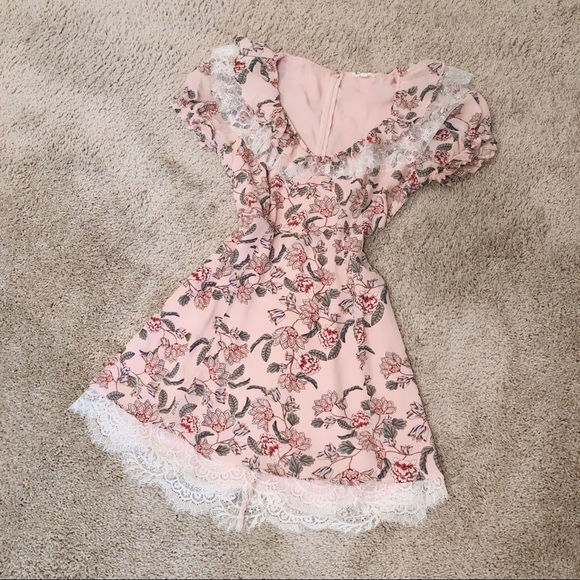 SOLD: For Love & Lemons Bee Balm Lace Mini Dress - Picture 3 of 8